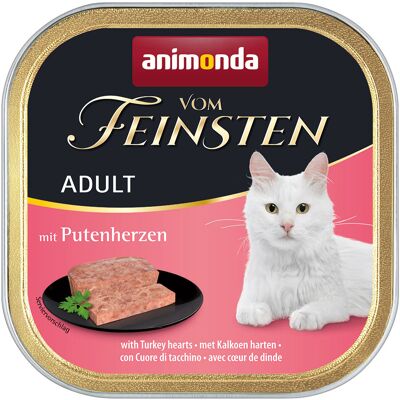 Animonda vom Feinsten Adult avec cœurs de dinde - Nourriture humide pour chat Animonda vom Feinsten Adult avec cœurs de dinde - Nourriture humide pour chat