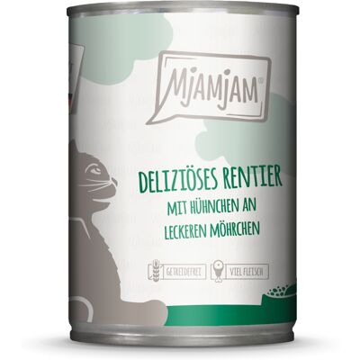 Nourriture pour chats MJAMJAM - Renne et Poulet - 6 x 400 g Nourriture pour chats MJAMJAM - Renne et Poulet - 6 x 400 g
