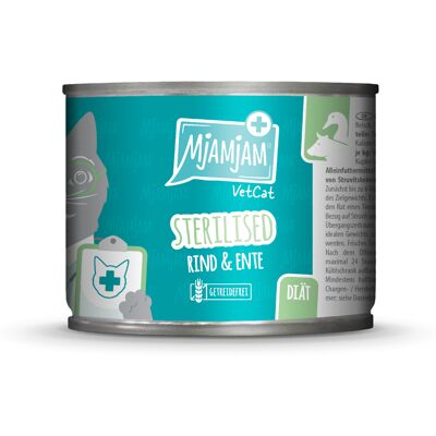 MjAMjAM VetCat - Diète - Stérilisé - Bœuf & Canard 6 x 200 g MjAMjAM VetCat - Diète - Stérilisé - Bœuf & Canard 6 x 200 g