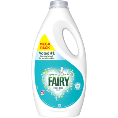 Fairy Non Bio Sensitive Skin Vloeibaar Wasmiddel – 1333ml Fairy Non Bio Sensitive Skin Vloeibaar Wasmiddel – 1333ml