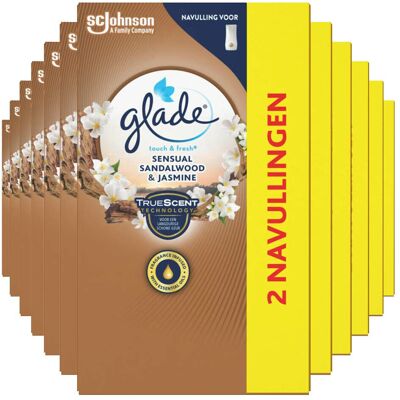12x Glade Touch & Fresh Sensual Sandalwood & Jasmine 10 ml 12x Glade Touch & Fresh Sensual Sandalwood & Jasmine 10 ml