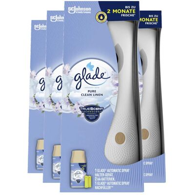 4x Glade Automatic Spray Startset Pure Clean Linen 269 ml 4x Glade Automatic Spray Startset Pure Clean Linen 269 ml