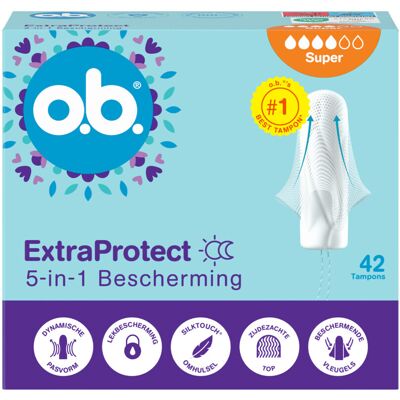 2+1 gratis: o.b. Extra Protect Super Tampons 42 stuks 2+1 gratis: o.b. Extra Protect Super Tampons 42 stuks