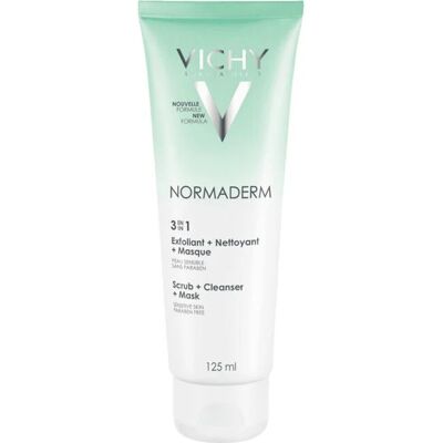 3x Vichy Normaderm 3 in 1 Reinigingsgel 125 ml 3x Vichy Normaderm 3 in 1 Reinigingsgel 125 ml
