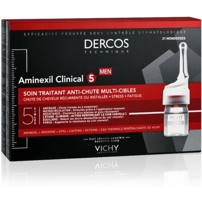 3x Vichy Dercos Aminexil Clinical 5 Man Anti-Haaruitval Ampullen 21 stuks 3x Vichy Dercos Aminexil Clinical 5 Man Anti-Haaruitval Ampullen 21 stuks