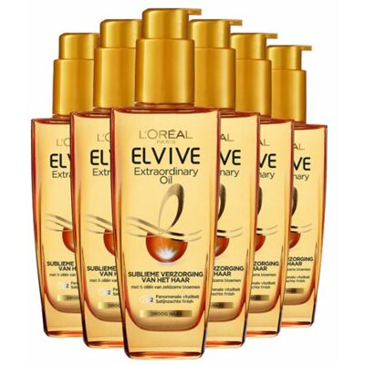 6x L'Oréal Elvive Extraordinary Oil Haarolie 100 ml 6x L'Oréal Elvive Extraordinary Oil Haarolie 100 ml