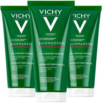 3x Vichy Normaderm Phytosolution Purifying Gel Cleanser 200 ml 3x Vichy Normaderm Phytosolution Purifying Gel Cleanser 200 ml