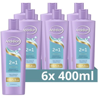 6x Andrélon Shampoo 2-in-1 400 ml 6x Andrélon Shampoo 2-in-1 400 ml