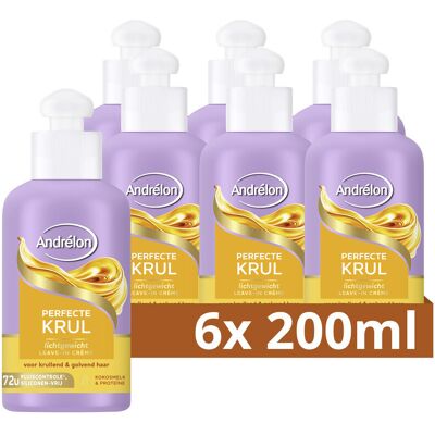 6x Andrélon Leave-In Creme Perfecte Krul 200 ml 6x Andrélon Leave-In Creme Perfecte Krul 200 ml