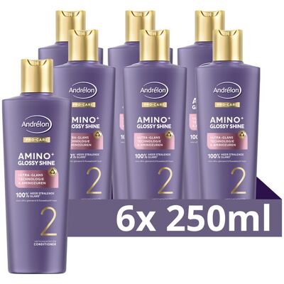 6x Andrélon Pro-Care Conditioner Amino+ Glossy Shine 200 ml 6x Andrélon Pro-Care Conditioner Amino+ Glossy Shine 200 ml