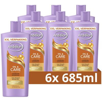 6x Andrélon Shampoo Oil & Care 685 ml 6x Andrélon Shampoo Oil & Care 685 ml