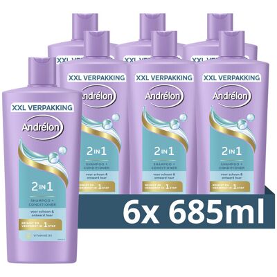 6x Andrélon Shampoo 2-in-1 685 ml 6x Andrélon Shampoo 2-in-1 685 ml
