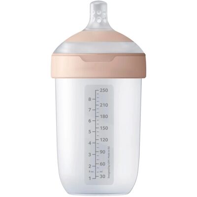 Biberon Mammafeel Difrax - 250 ml Rose, Anti-colique, Silicone Biberon Mammafeel Difrax - 250 ml Rose, Anti-colique, Silicone