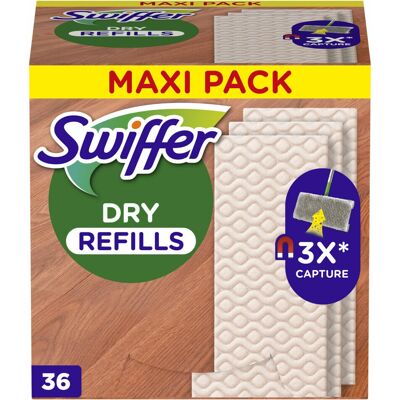 6x Swiffer Vloerreiniger Droge Vloerdoekjes 36 stuks 6x Swiffer Vloerreiniger Droge Vloerdoekjes 36 stuks
