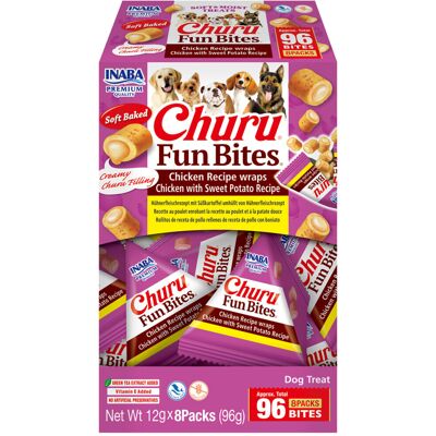 Collations pour chiens INABA - Bouchées de Poulet - Pack 8 Collations pour chiens INABA - Bouchées de Poulet - Pack 8