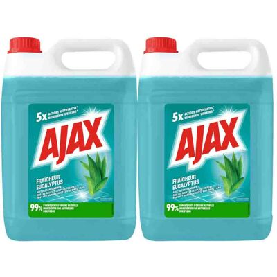2x Ajax Allesreiniger Eucalyptus 5 liter 2x Ajax Allesreiniger Eucalyptus 5 liter
