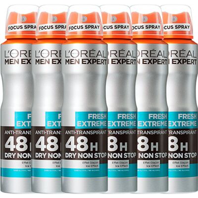 6x L'Oréal Men Expert Deodorant Spray Fresh Extreme 150 ml 6x L'Oréal Men Expert Deodorant Spray Fresh Extreme 150 ml