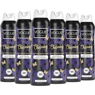 6x Vogue Parfum Deodorant Charming 150 ml 6x Vogue Parfum Deodorant Charming 150 ml