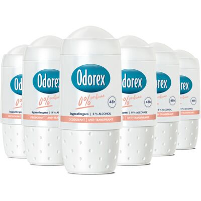 6x Odorex Deodorant Roller 0% 50 ml 6x Odorex Deodorant Roller 0% 50 ml