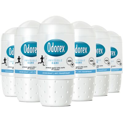6x Odorex Deodorant Roller Invisible Care 50 ml 6x Odorex Deodorant Roller Invisible Care 50 ml