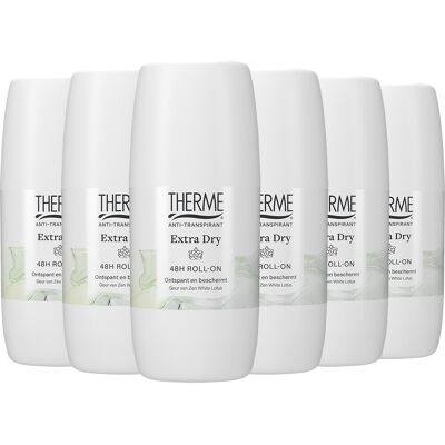 6x Therme Anti-Transpirant Extra Dry 48H Roll-On 60 ml 6x Therme Anti-Transpirant Extra Dry 48H Roll-On 60 ml