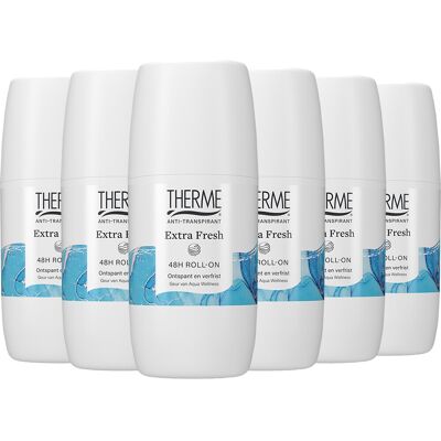 6x Therme Anti-Transpirant Extra Fresh 48H Roll-On 60 ml 6x Therme Anti-Transpirant Extra Fresh 48H Roll-On 60 ml