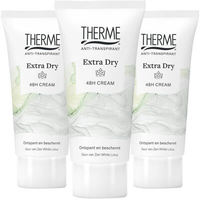 3x Therme Anti-Transpirant Extra Dry 48H Cream 60 ml 3x Therme Anti-Transpirant Extra Dry 48H Cream 60 ml