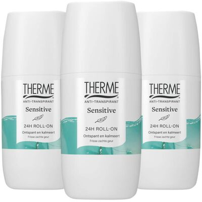 3x Therme Anti-Transpirant Sensitive 24H Roll-On 60 ml 3x Therme Anti-Transpirant Sensitive 24H Roll-On 60 ml