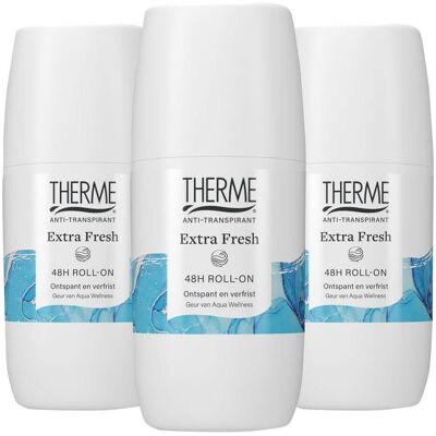 3x Therme Anti-Transpirant Extra Fresh 48H Roll-On 60 ml 3x Therme Anti-Transpirant Extra Fresh 48H Roll-On 60 ml