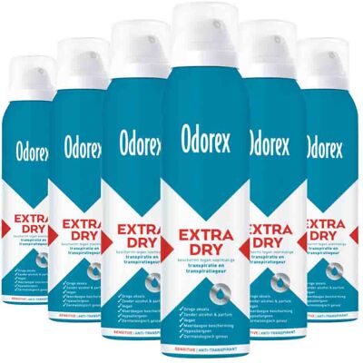 6x Odorex Extra Dry Antitranspirant Spray Sensitive 150 ml 6x Odorex Extra Dry Antitranspirant Spray Sensitive 150 ml