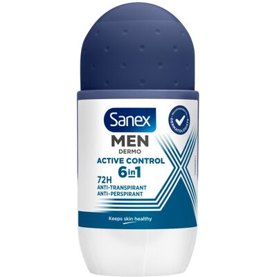 6x Sanex Deodorant Roller Men Dermo Active Control 53 ml 6x Sanex Deodorant Roller Men Dermo Active Control 53 ml