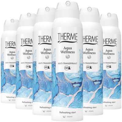 6x Therme Aqua Wellness Anti-Transpirant 150 ml 6x Therme Aqua Wellness Anti-Transpirant 150 ml