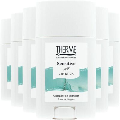 6x Therme Anti-Transpirant Sensitive 24H Stick 50 gr 6x Therme Anti-Transpirant Sensitive 24H Stick 50 gr