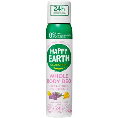 1+1 gratis: Happy Earth 100% Natuurlijke Body Deo Spray Lavender Ylang 100 ml 1+1 gratis: Happy Earth 100% Natuurlijke Body Deo Spray Lavender Ylang 100 ml