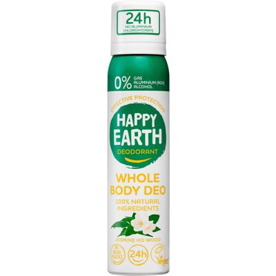 1+1 gratis: Happy Earth 100% Natuurlijke Body Deo Spray Jasmine Ho Wood 100 ml 1+1 gratis: Happy Earth 100% Natuurlijke Body Deo Spray Jasmine Ho Wood 100 ml