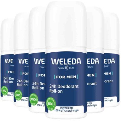 6x WELEDA 24h Roll-On Deodorant Men 50 ml 6x WELEDA 24h Roll-On Deodorant Men 50 ml