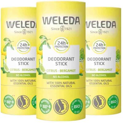 3x WELEDA Deodorant Stick 24h Citrus Bergamot 50 gr 3x WELEDA Deodorant Stick 24h Citrus Bergamot 50 gr