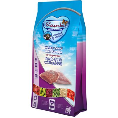 Renske Super Premium Adult Hondenvoer Eend - Konijn 600 gr Renske Super Premium Adult Hondenvoer Eend - Konijn 600 gr