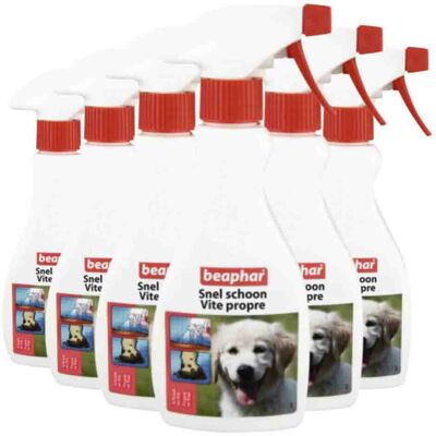 6x Beaphar Snel Schoon Spray Spray 250 ml 6x Beaphar Snel Schoon Spray Spray 250 ml