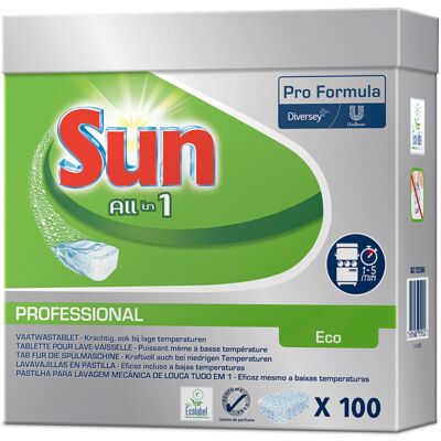 Sun Professional Vaatwastabletten All-in-1 Eco Pro Formula 100 stuks Sun Professional Vaatwastabletten All-in-1 Eco Pro Formula 100 stuks