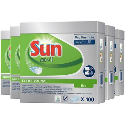 5x Sun Professional Vaatwastabletten All-in-1 Eco Pro Formula 100 stuks 5x Sun Professional Vaatwastabletten All-in-1 Eco Pro Formula 100 stuks