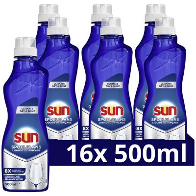 16x Sun Spoelglansmiddel Dry & Shine 500 ml 16x Sun Spoelglansmiddel Dry & Shine 500 ml