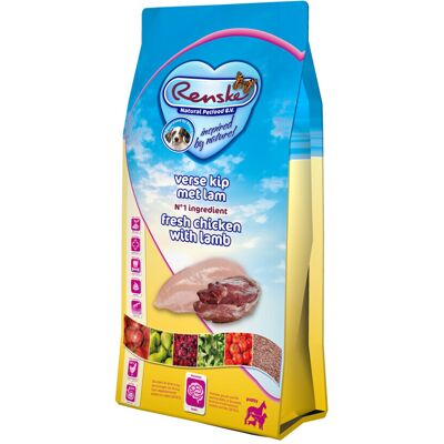 2x Renske Super Premium Puppy Hondenvoer Kip & Lam 12 kg 2x Renske Super Premium Puppy Hondenvoer Kip & Lam 12 kg