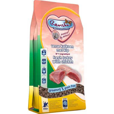 5x Renske Super Premium Kitten Kattenvoer Kalkoen & Kip 1,5 kg 5x Renske Super Premium Kitten Kattenvoer Kalkoen & Kip 1,5 kg