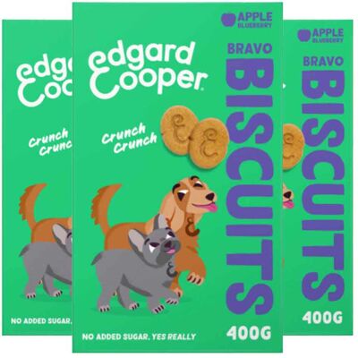 3x Edgard & Cooper Adult Biscuit Appel & Blueberry 400 gr 3x Edgard & Cooper Adult Biscuit Appel & Blueberry 400 gr