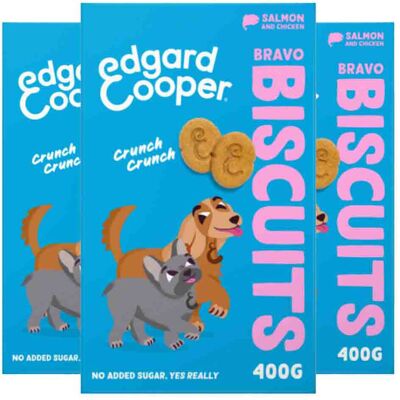3x Edgard & Cooper Adult Biscuit Zalm & Kip 400 gr 3x Edgard & Cooper Adult Biscuit Zalm & Kip 400 gr