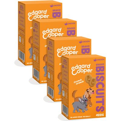 4x Edgard & Cooper Adult Biscuit Kip 400 gr 4x Edgard & Cooper Adult Biscuit Kip 400 gr