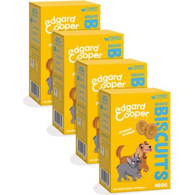 4x Edgard & Cooper Adult Biscuit Kalkoen & Kip 400 gr 4x Edgard & Cooper Adult Biscuit Kalkoen & Kip 400 gr