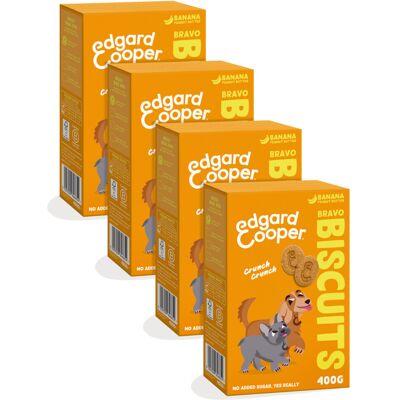 4x Edgard & Cooper Adult Biscuit Banaan & Pinda 400 gr 4x Edgard & Cooper Adult Biscuit Banaan & Pinda 400 gr