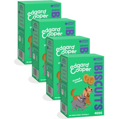 4x Edgard & Cooper Adult Biscuit Appel & Blueberry 400 gr 4x Edgard & Cooper Adult Biscuit Appel & Blueberry 400 gr